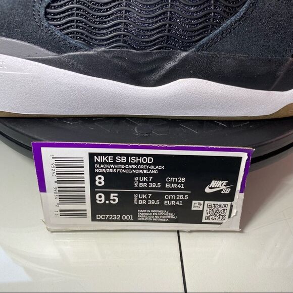 🆕 Nike Ishod Wair SB 'Black White' - Mens 8 - Picture 2 of 12